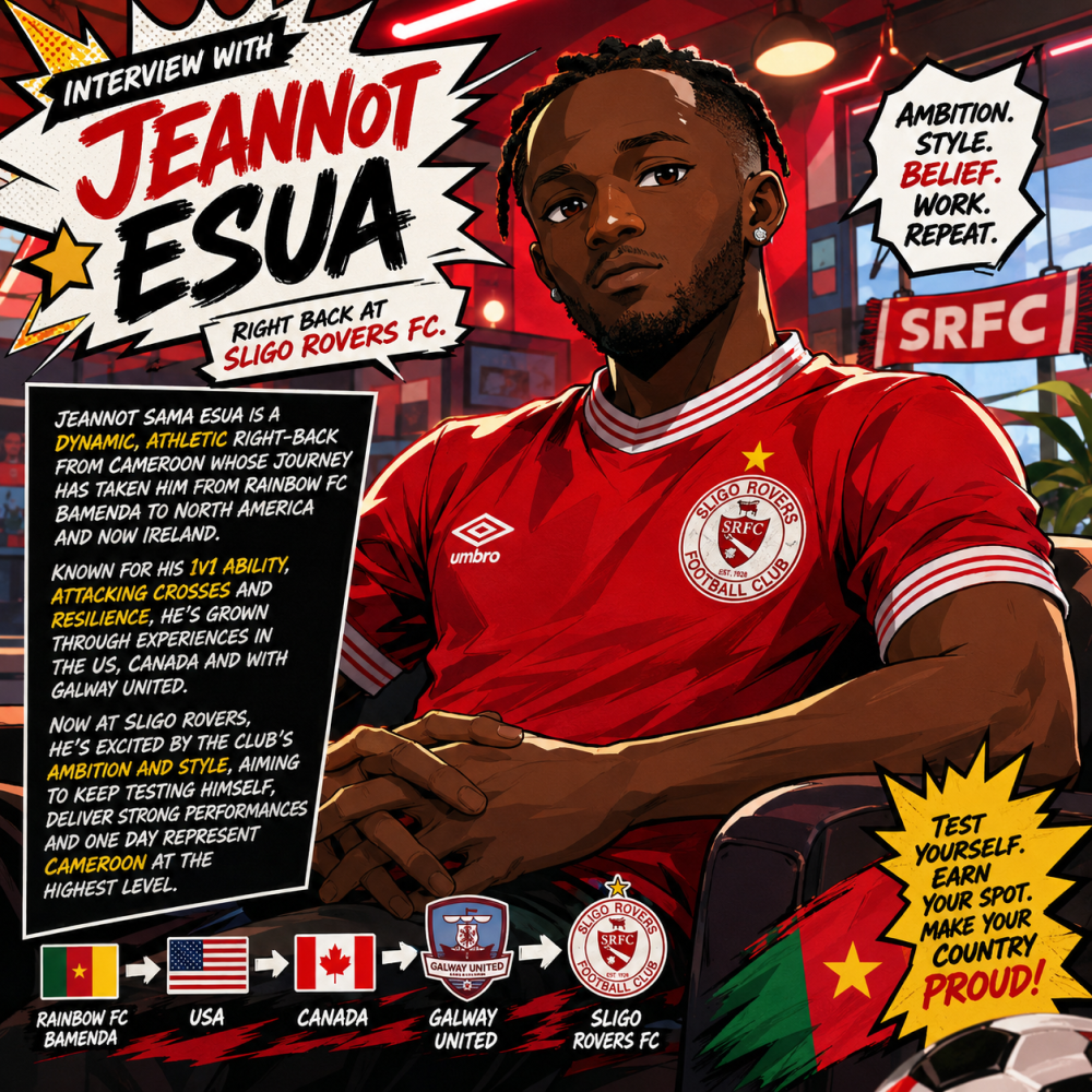 Interview Jeannot Esua (Sligo Rovers FC)