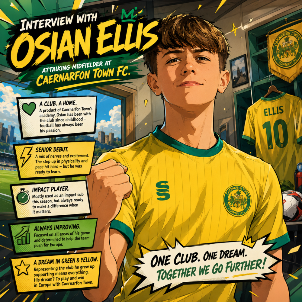 Interview Osian Ellis (Caernarfon Town FC)